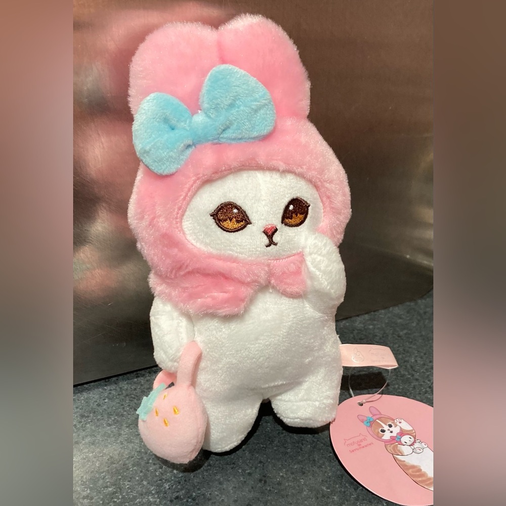 🐰🐱 17cm Sanrio Mofusand Cat Cross-Dressing My Melody Plush Stuff Doll Toy - Picture 2 of 9